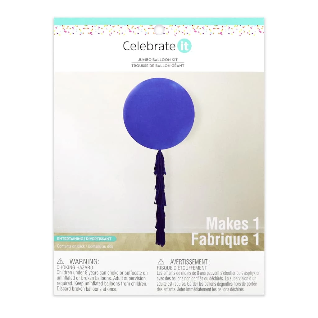 Hot Sale 😀 Blue Jumbo Balloon Kit by Celebrate It™ 🔥 1 Hot Sale 😀 Blue Jumbo Balloon Kit by Celebrate It™ 🔥
