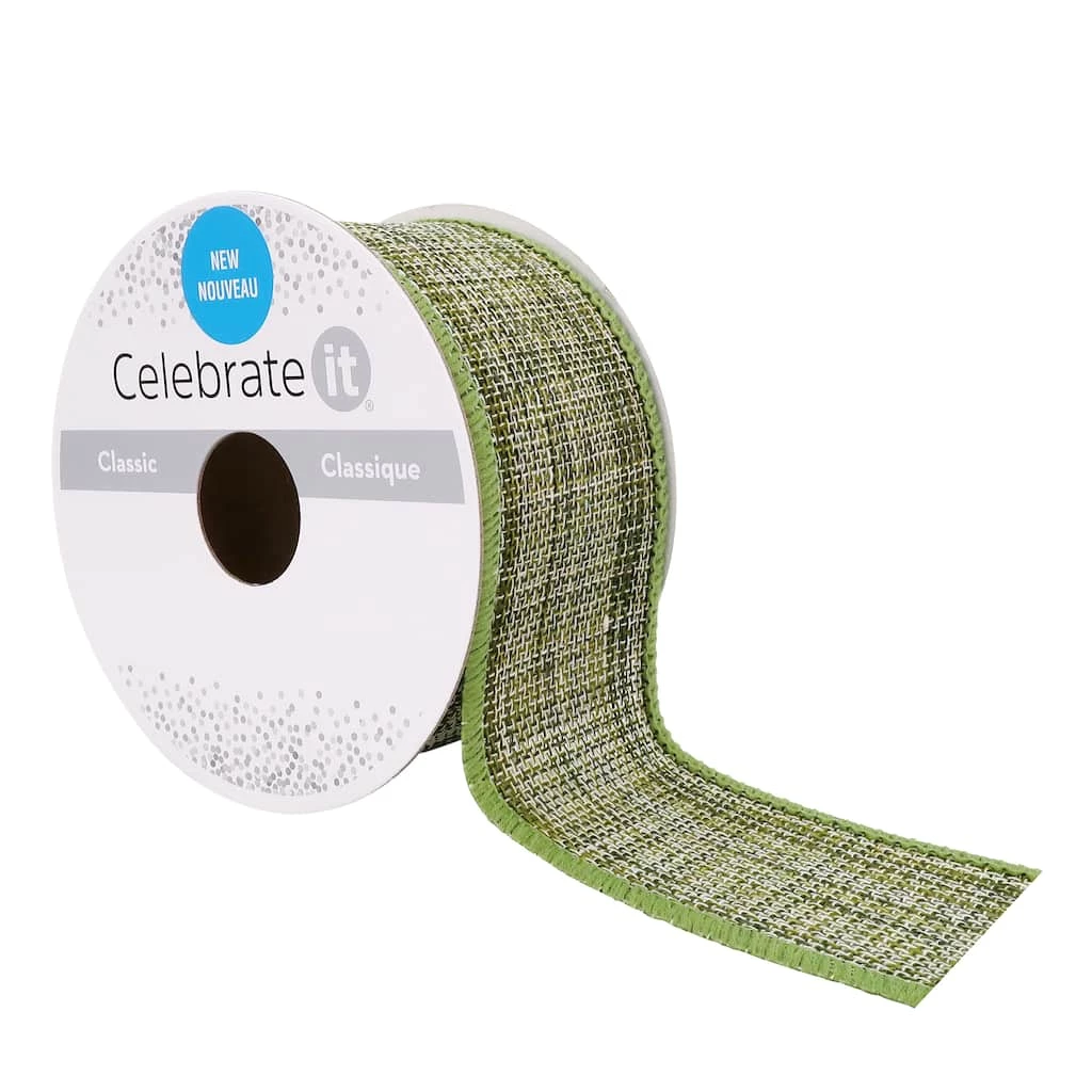 Discount ๐ 1.5'' x 3yd. Wired Woven Ribbon by Celebrate It® ๐ 1 Discount ๐ 1.5'' x 3yd. Wired Woven Ribbon by Celebrate It® ๐