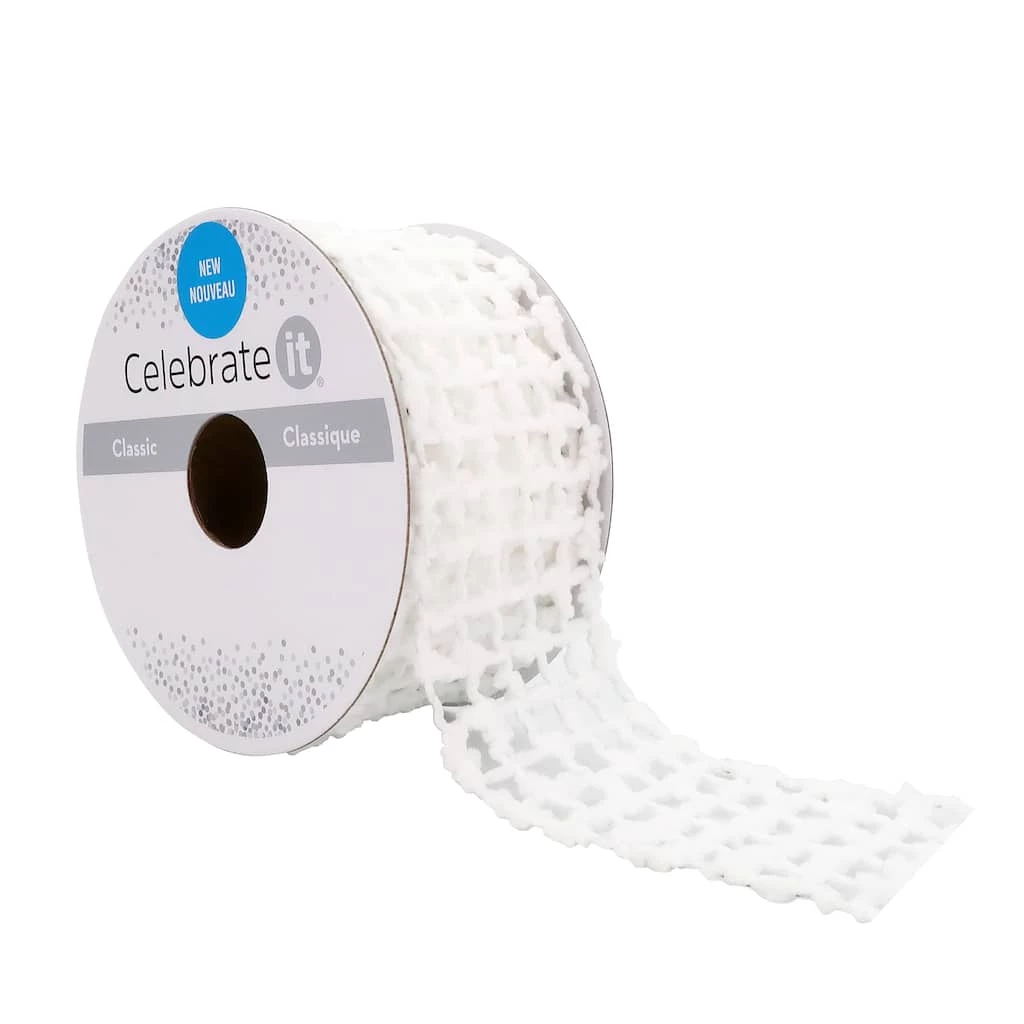 Outlet ๐ 12 Pack: 1.5'' x 3yd. Wired Knit Check Ribbon by Celebrate It® ๐ 1 Outlet ๐ 12 Pack: 1.5'' x 3yd. Wired Knit Check Ribbon by Celebrate It® ๐