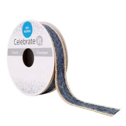 Coupon 🤩 12 Pack: 5/8'' x 3yd. Contrast Edge Ribbon by Celebrate It® 🛒