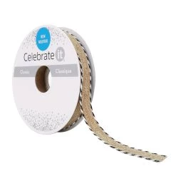 Cheap 👏 12 Pack: 3/8'' x 7yd. Linen Twist Edge Ribbon by Celebrate It® 🎉
