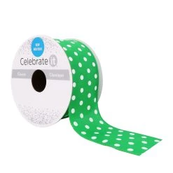 Best Sale ✔️ 12 Pack: 1.5" x 3yd. Taffeta Wired Polka Dot Ribbon by Celebrate It™ 😉