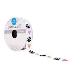 Flash Sale ✨ 5/8" x 7yd. Grosgrain Paw Print Ribbon by Celebrate It™ 😍