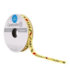 Best deal 🌟 12 Pack: 3/8" x 7yd. Grosgrain ABC & 123 Ribbon by Celebrate It™ ⌛