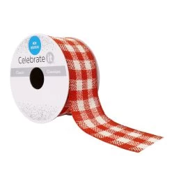 Cheap 🔔 1.5" x 3yd. Wired Checkered Ribbon by Celebrate It™ 🌟
