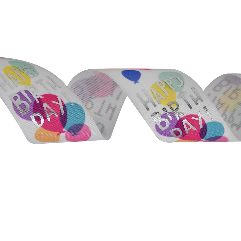 Brand new ❤️ 1.5" x 3yd. Grosgrain Wired Happy 🥳 Birthday Ribbon by Celebrate It® 🎉 2 Brand new ❤️ 1.5" x 3yd. Grosgrain Wired Happy 🥳 Birthday Ribbon by Celebrate It® 🎉 - Image 2