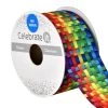 Top 10 🤩 1.5" x 3yd. Grosgrain Wired Rainbow Weave Ribbon by Celebrate It® ⭐
