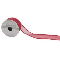 Promo 🎉 1.5'' x 3yd. Sheer Wired Ribbon by Celebrate It® 🔔