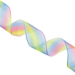 Best Pirce 😀 1.5'' x 3yd. Sheer Wired Rainbow Ribbon by Celebrate It® 😍 -Celebrate It Sales Shop 10690003 3