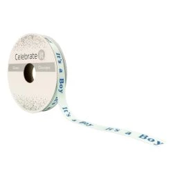 Best Sale 😉 3/8" x 7yd. Satin It's a Boy Ribbon by Celebrate It® 🔔