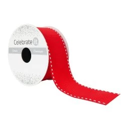Buy 👍 1.5" x 3yd. Grosgrain Stitched Edge Ribbon by Celebrate It® ❤️