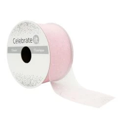 New ⌛ 1.5" x 3yd. Sheer Glitter Ribbon by Celebrate It® 🤩