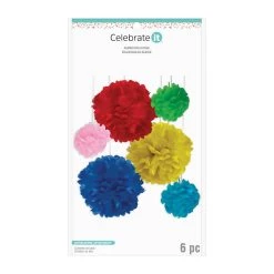 Buy 🔥 Rainbow Paper Pom-Pom Decorations Kit by Celebrate It™ 😍