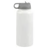Budget ⌛ 32oz. White Stainless Steel Water Bottle by Celebrate It™ 👍