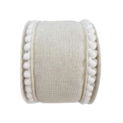 Cheapest 😀 12 Pack: 2.5" x 2yd. Faux Burlap with Pom Pom Trim Ribbon by Celebrate It® 🤩 5 Cheapest 😀 12 Pack: 2.5" x 2yd. Faux Burlap with Pom Pom Trim Ribbon by Celebrate It® 🤩 -Celebrate It Sales Shop 10690994 4 1