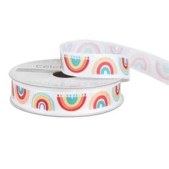Best Pirce ⌛ 5/8'' x 7 yd. Grosgrain Rainbow Ribbon by Celebrate It® 🌟 -Celebrate It Sales Shop 10691901 2