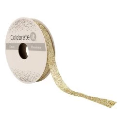 Budget 😀 3/8" x 5yd. Metallic Glitter Ribbon by Celebrate It™ ❤️