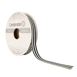 Wholesale 👏 3/8" x 7yd. Grosgrain Stripe Ribbon by Celebrate It™ 🧨