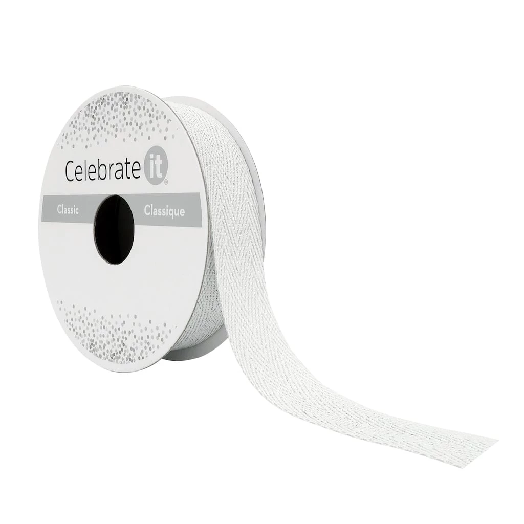 Discount 🔥 12 Pack: 5/8" x 5yd. Metallic Twill Ribbon by Celebrate It® ✔️ 1 Discount 🔥 12 Pack: 5/8" x 5yd. Metallic Twill Ribbon by Celebrate It® ✔️