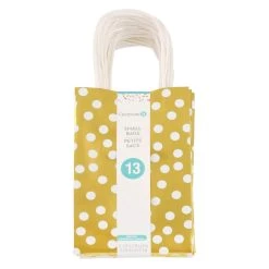 Coupon 😉 Small Gold & White Polka Dot Gift Bag Value Pack by Celebrate It™ 🧨