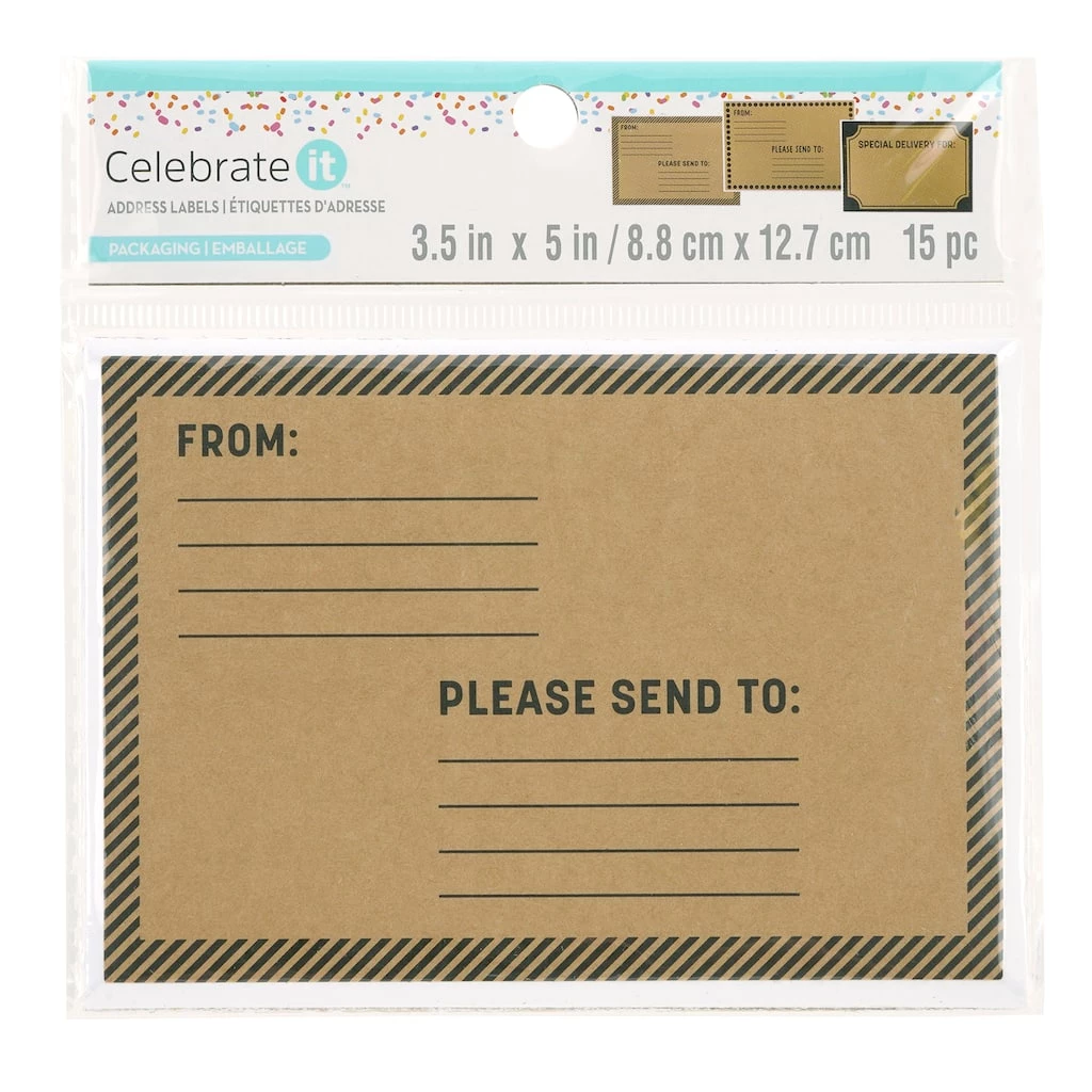 Cheapest ✔️ Black Kraft Address Labels by Celebrate It™ 😉 2 Cheapest ✔️ Black Kraft Address Labels by Celebrate It™ 😉 - Image 2