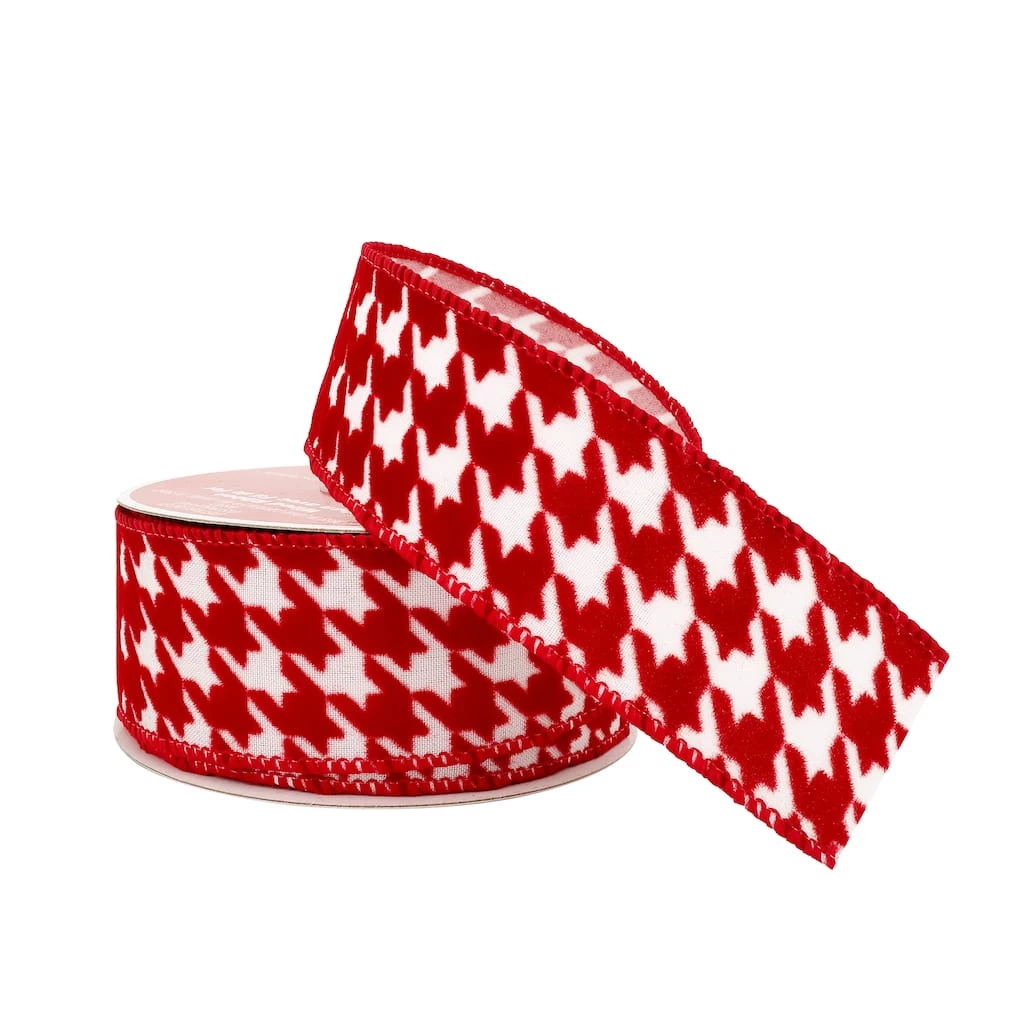 Coupon ✔️ 1.5" x 25ft. Taffeta Wired Houndstooth Ribbon by Celebrate It® 🎄 Christmas 🔥 2 Coupon ✔️ 1.5" x 25ft. Taffeta Wired Houndstooth Ribbon by Celebrate It® 🎄 Christmas 🔥 - Image 2