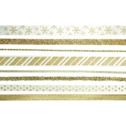 Cheap 👍 2.6yd. Metallic Mixed Stripe & Dots 🔔 Christmas Ribbon Variety Pack by Celebrate It™ 🧨 -Celebrate It Sales Shop 10696000 3