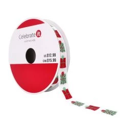 Cheap 🎉 5/8" x 24ft. Faux Linen Gift Box Ribbon by Celebrate It® 🎄 Christmas 😉