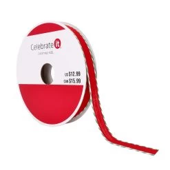 New ⌛ 3/8" x 30ft. Satin Twist Edge Ribbon by Celebrate It® 🎅 Christmas 🛒