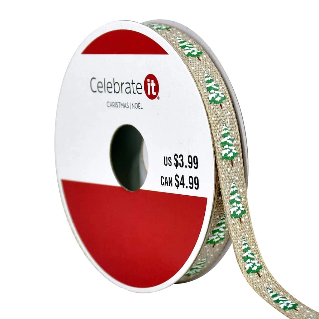 Cheap ⌛ 3/8" x 12ft. Holiday Tree Ribbon by Celebrate It® 🔔 Christmas ❤️ 1 Cheap ⌛ 3/8" x 12ft. Holiday Tree Ribbon by Celebrate It® 🔔 Christmas ❤️