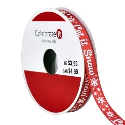 Best reviews of 💯 3/8" x 12ft. Let It Snow Ribbon by Celebrate It® 🎄 Christmas ✨