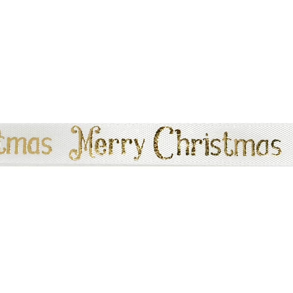 Discount π 3/8" x 4yd. Foil Merry π Christmas Ribbon by Celebrate It® π Christmas π 3 Discount π 3/8" x 4yd. Foil Merry π Christmas Ribbon by Celebrate It® π Christmas π - Image 3