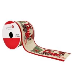 Top 10 🎉 2.5" x 20ft. Wired Faux Linen Train Ribbon by Celebrate It® 🎅 Christmas 😉