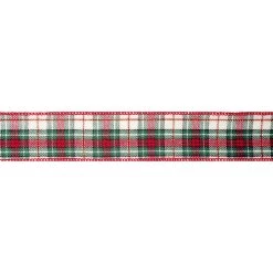 Deals 🧨 1.5" x 10yd. Wired Plaid Ribbon by Celebrate It® 🔔 Christmas 🛒 -Celebrate It Sales Shop 10696072 3