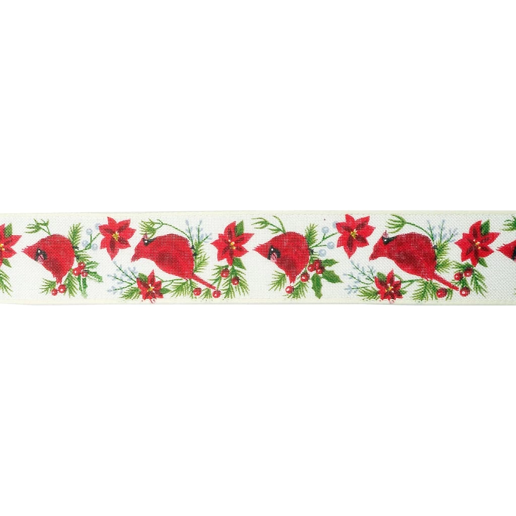 Budget 🥰 1.5" x 10yd. Faux Linen Wired Cardinal Ribbon by Celebrate It® 🎅 Christmas ❤️ 3 Budget 🥰 1.5" x 10yd. Faux Linen Wired Cardinal Ribbon by Celebrate It® 🎅 Christmas ❤️ - Image 3