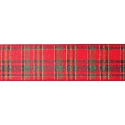 Outlet 🛒 2.5" x 20ft. Wired Plaid Ribbon by Celebrate It™ 🔔 Christmas 😉 -Celebrate It Sales Shop 10696100 3