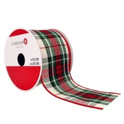 Best reviews of ✨ 2.5" x 20ft. Metallic Wired Plaid Ribbon by Celebrate It™ ❄ Christmas 🤩