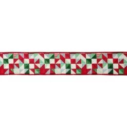 Promo 🌟 1.5" x 30ft. Faux Linen Wired Quilt Pattern Ribbon by Celebrate It™ 🎄 Christmas 🛒 -Celebrate It Sales Shop 10696122 3