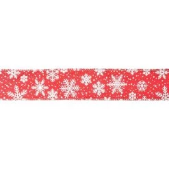 New 🧨 1.5" x 30ft. Taffeta Wired Snowflakes Ribbon by Celebrate It™ 🎄 Christmas 🥰 -Celebrate It Sales Shop 10696194 3