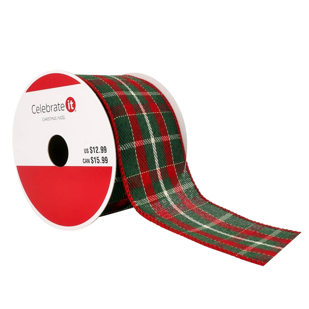 Best reviews of 💯 2.5" x 20ft. Metallic Wired Plaid Ribbon by Celebrate It™ 🎄 Christmas 🤩 1 Best reviews of 💯 2.5" x 20ft. Metallic Wired Plaid Ribbon by Celebrate It™ 🎄 Christmas 🤩