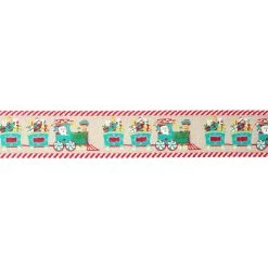 Top 10 🥰 1.5" x 30ft. Faux Linen Wired Santa Train Ribbon by Celebrate It™ 🎄 Christmas 🤩 -Celebrate It Sales Shop 10696264 3