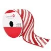 Discount 🎉 2.5" x 20ft. Taffeta Wired Slant Stripes Ribbon by Celebrate It™ 🔔 Christmas 🎁