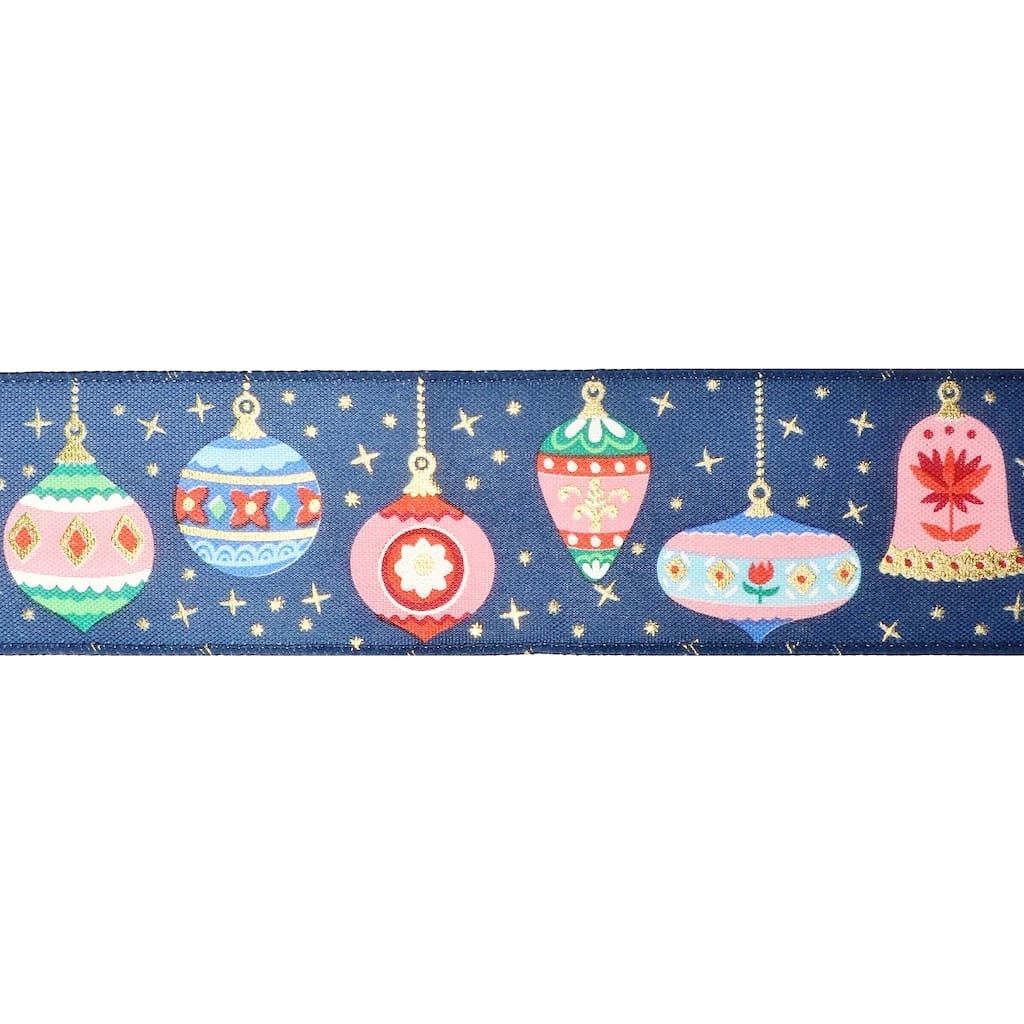 Wholesale ๐ 2.5" x 20ft. Faux Linen Wired Ornaments Ribbon by Celebrate It™ ๐ Christmas โจ 3 Wholesale ๐ 2.5" x 20ft. Faux Linen Wired Ornaments Ribbon by Celebrate It™ ๐ Christmas โจ - Image 3