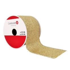 Cheap 😉 2.5" x 20ft. Taffeta Wired Glitter Ribbon by Celebrate It™ 🎄 Christmas ❤️