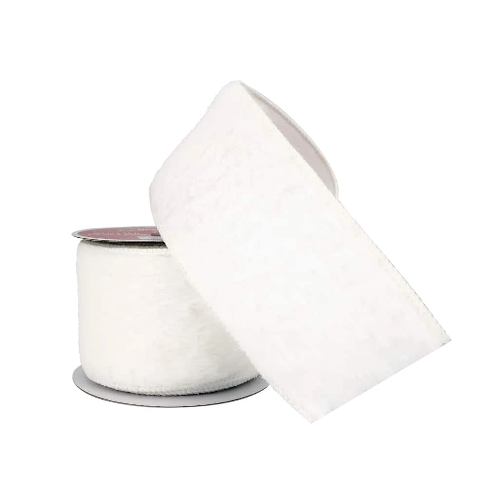 Brand new π 2.5" x 15ft. Faux Fur Wired Solid Ribbon by Celebrate It™ π Christmas π 2 Brand new π 2.5" x 15ft. Faux Fur Wired Solid Ribbon by Celebrate It™ π Christmas π - Image 2