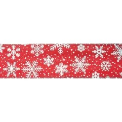 Buy 🥰 2.5" x 20ft. Taffeta Wired Snowflake Ribbon by Celebrate It® 🎁 Christmas 🥰 -Celebrate It Sales Shop 10696306 3