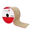Flash Sale 🧨 2.5" x 20ft. Faux Linen Wired Ribbon by Celebrate It® 🎅 Christmas 🧨