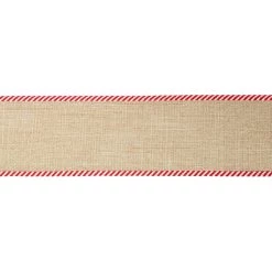 Flash Sale 🧨 2.5" x 20ft. Faux Linen Wired Ribbon by Celebrate It® 🎅 Christmas 🧨 -Celebrate It Sales Shop 10696310 3