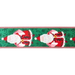Deals ⌛ 2.5" x 20ft. Faux Linen Wired Santa Claus Ribbon by Celebrate It® ❄ Christmas ✨ -Celebrate It Sales Shop 10696313 3