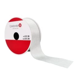 Cheap ⌛ 1.5" x 30ft. Shimmer Wired Solid Ribbon by Celebrate It® 🎄 Christmas 🔥